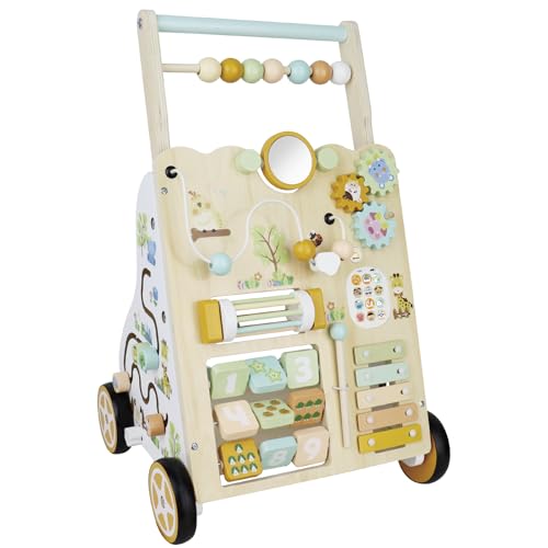 Baby Holz Lauflernwagen mit Rädern – Montessori Lauflernspielzeug für Mädchen & Jungen ab 1 Jahr – Schiebewagen mit Aktivitätscenter, verstellbarer Geschwindigkeit & Höhe – ab 12 Monaten Kinder Baby Holz Lauflernwagen mit Rädern – Montessori Lauflernspielzeug für Mädchen & Jungen ab 1 Jahr – Schiebewagen mit Aktivitätscenter, verstellbarer Geschwindigkeit & Höhe – ab 12 Monaten Kinder von Weilim