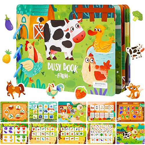 Weinsamkeit Educational Toy Book, Ruhiges Buch Montessori for Toddlers, Interactive Busy Book, Lernen Spielzeug, Puzzle Buch Pädagogisches Spielzeug für Kinder von Weinsamkeit
