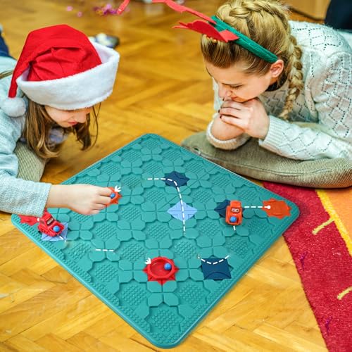 Weinsamkeit Logische Straßenbauspiele, STEM-Brettspiel, Große pädagogische Smart Brain Teasers Puzzles Spielzeug, Vorschule Montessori Geschenke für Jungen Mädchen Alter 4-8 Jahre alt, 57 x 57cm von Weinsamkeit