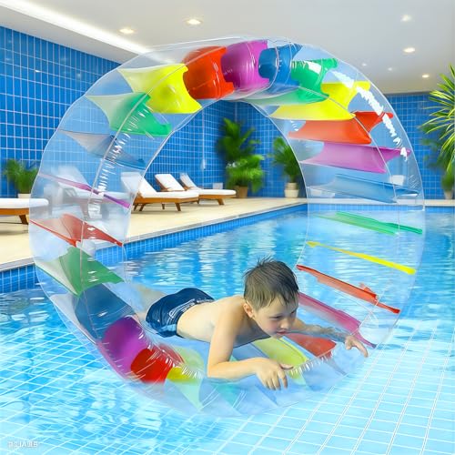 Weiongppy Aufblasbarer Rollen Schwimmer, 120cm Simming Pool Wasserrad, Aufblasbares Wasserrad, Farbe Riese Schwimmbad-Spielzeug mit für Kinder und Erwachsene,Wasserspielzeug Kind Wasserpartys Weiongppy Aufblasbarer Rollen Schwimmer, 120cm Simming Pool Wasserrad, Aufblasbares Wasserrad, Farbe Riese Schwimmbad-Spielzeug mit für Kinder und Erwachsene,Wasserspielzeug Kind Wasserpartys von Weiongppy