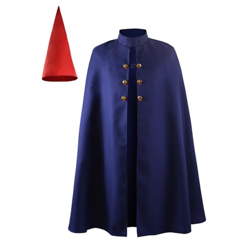 Weixu Anime Wirt Kostüm Herren Gartenumhang Umhang mit rotem Hut Halloween Cosplay Mantel-Outfit XL Weixu Anime Wirt Kostüm Herren Gartenumhang Umhang mit rotem Hut Halloween Cosplay Mantel-Outfit XL von Weixu