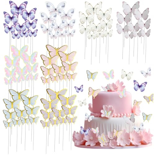 Wekuw 76 Stück Schmetterlinge Tortendeko, Glitter Butterfly Cake Topper, Cake Topper Geburtstag,Tortendeko Mädchen,Torten Deko,für Geburtstag,Hochzeit,Party,Essen Dekoration, Dessert Party Wekuw 76 Stück Schmetterlinge Tortendeko, Glitter Butterfly Cake Topper, Cake Topper Geburtstag,Tortendeko Mädchen,Torten Deko,für Geburtstag,Hochzeit,Party,Essen Dekoration, Dessert Party von Wekuw