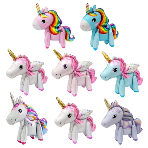 Wekuw Einhorn Luftballons, 8 Stück 3D Einhorn Luftballons Folienballon Einhorn Walking Einhorn Ballon fur Geburtstagsdeko Mädchen, Kindergeburtstag Deko Rosa, Geburtstags Party Wekuw Einhorn Luftballons, 8 Stück 3D Einhorn Luftballons Folienballon Einhorn Walking Einhorn Ballon fur Geburtstagsdeko Mädchen, Kindergeburtstag Deko Rosa, Geburtstags Party von Wekuw