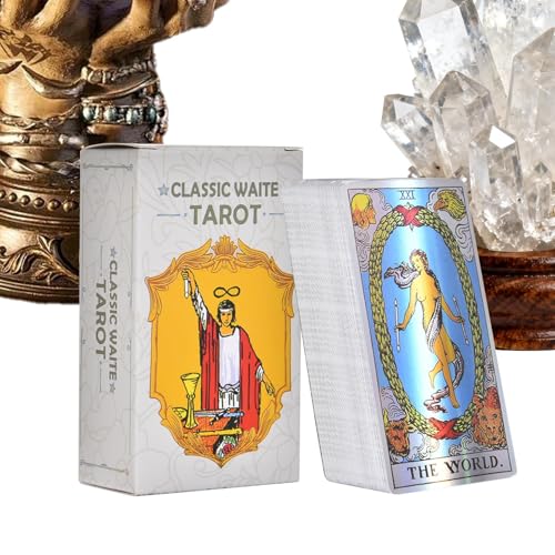 Weldphur Tarotkarten - 78 Blatt Wahrsagekarten | Orakel Spielzeug für Männer Familie Jugend Reise Bar Party Heimrituale Soziale Events Weldphur Tarotkarten - 78 Blatt Wahrsagekarten | Orakel Spielzeug für Männer Familie Jugend Reise Bar Party Heimrituale Soziale Events von Weldphur