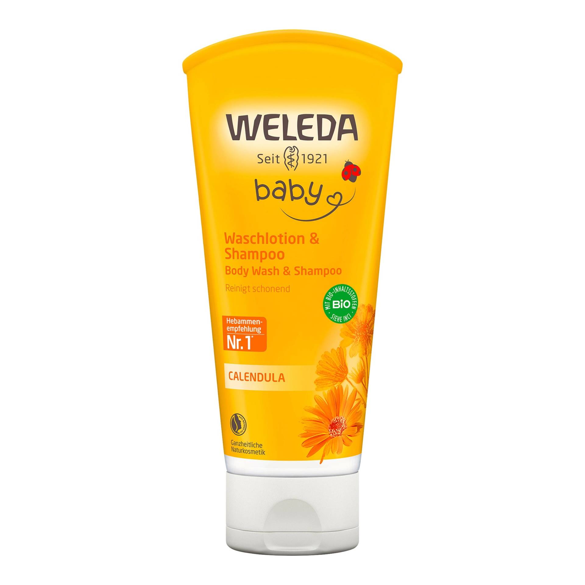 Weleda Baby Derma Calendula Waschlotion & Shampoo, 200 ml von Weleda