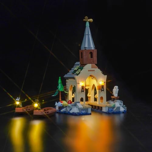 LED-Licht-Kit für 76426 Hogwarts Schloss Bootshaus Bauset, USB-Verbindung, Beleuchtungsset kompatibel mit 76426 (nur Lichter, Keine Modelle) von Welkin DC