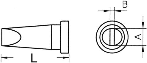 Weller LT-A Lötspitze Meißelform, gerade Spitzen-Größe 1.6mm Inhalt 1St. von Weller