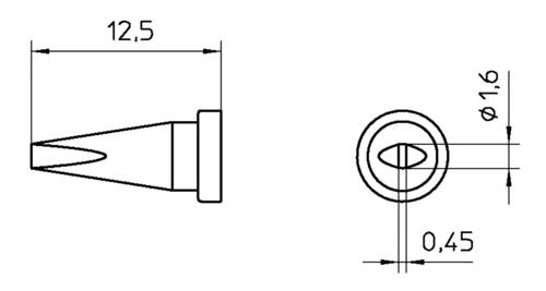 Weller LT ASL Lötspitze Meißelform Spitzen-Größe 0.45mm Spitzen-Länge 13mm Inhalt 1St. von Weller
