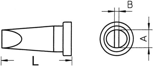 Weller LT-H Lötspitze Meißelform, gerade Spitzen-Größe 0.8mm Inhalt 1St. von Weller