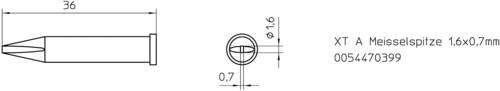 Weller XT-A Lötspitze Meißelform Spitzen-Größe 1.6mm Inhalt 1St. von Weller