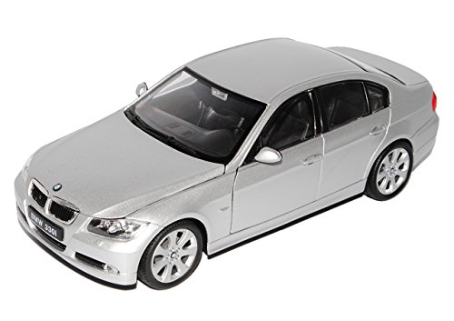 Welly B-M-W 3er E90 Limousine Silber 2005-2012 1/24 Modell Auto mit individiuellem Wunschkennzeichen von Welly