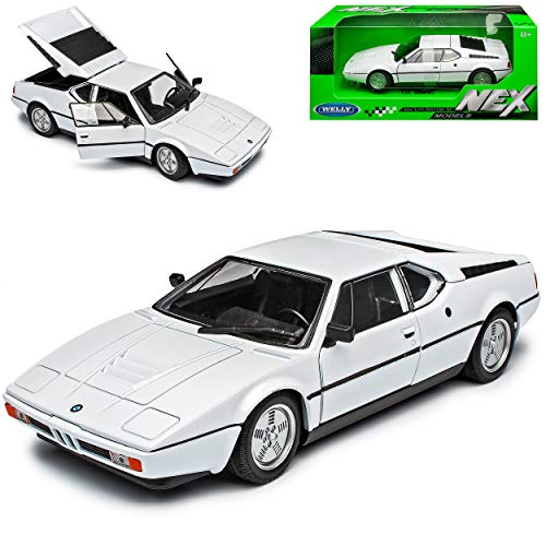 Welly B-M-W M1 E26 Coupe Weiss 1978-1981 1/24 Modell Auto von Welly