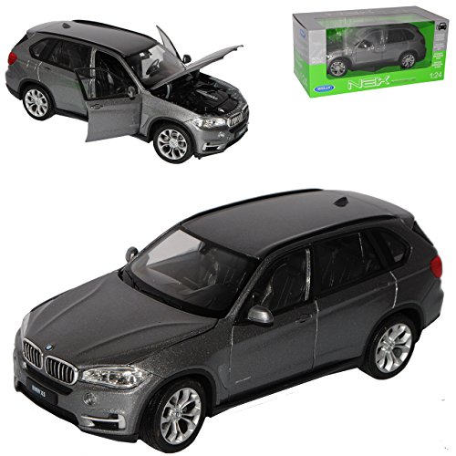 Welly B-M-W X5 F15 SUV Grau Ab 2013 1/24 Modell Auto mit individiuellem Wunschkennzeichen von Welly