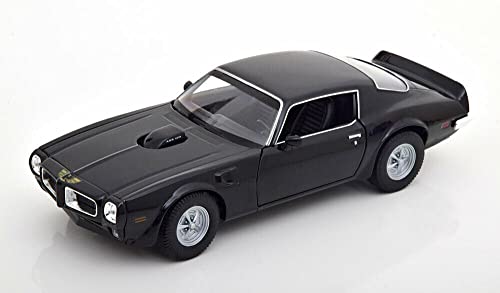 Welly Nex Models 24075 kompatibel mit Pontiac Firebird Trans Am 1972 schwarz, 1:24, Fertigmodell von Minichamps