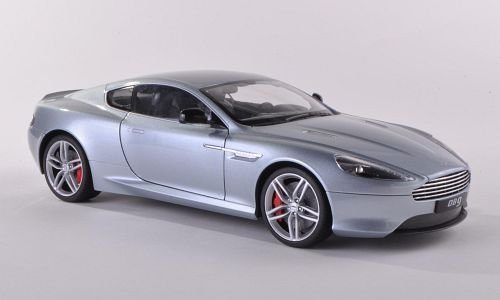 Aston Martin DB9 Coupe, silber, LHD , Modellauto, Fertigmodell, Welly 1:18 von Welly