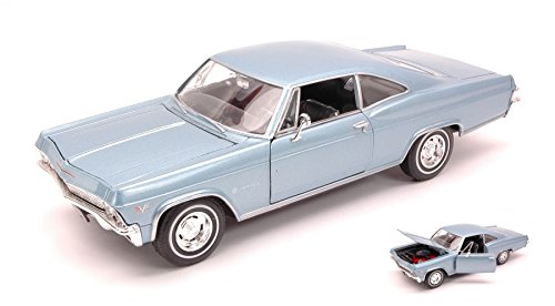 CHEVROLET IMPALA SS396 COUPE' 1965 BLUE 1:24 Welly Auto Straßenmodell die cast von Welly