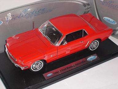 Welly Ford Mustang 1964 1/2 Rot Red Coupe Metallmodell 1/18 Modellauto Modell Auto von Welly
