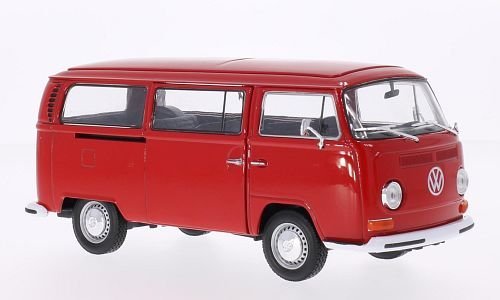 VW T2 Bus, rot, 1972, Modellauto, Fertigmodell, Welly 1:24 von Welly