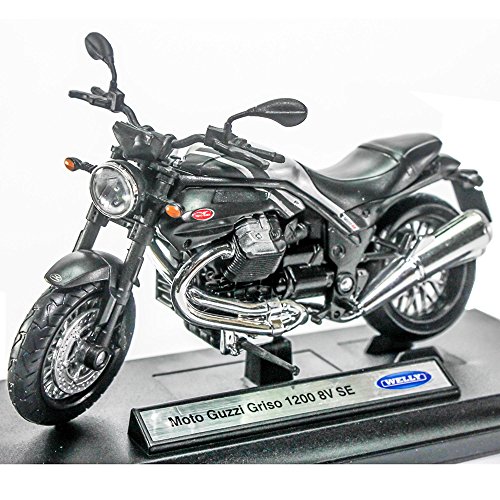Welly 1:18 Die-cast Moto Guzzi Griso 1200 8V SE Motorcycle Black Color Model Collection von Welly