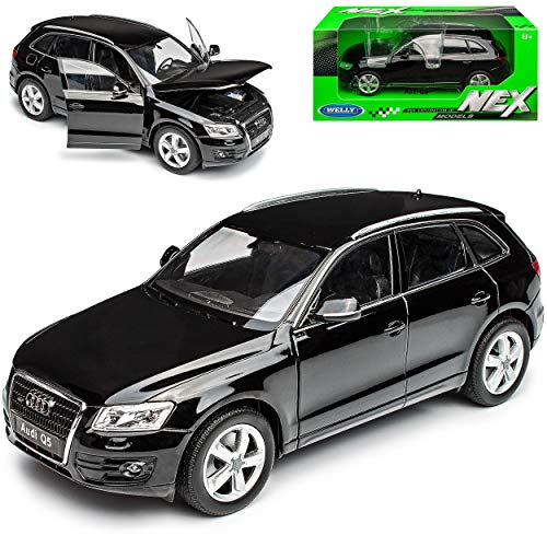 Welly A*U*D*I Q5 SUV Schwarz Ab 2008 1/24 Modell Auto mit individiuellem Wunschkennzeichen von Welly