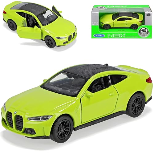 Welly B*M*W 4er G22 M4 Coupe Grün Gelb Ab 2020 ca 1/43 1/36-1/46 Modell Auto von Welly