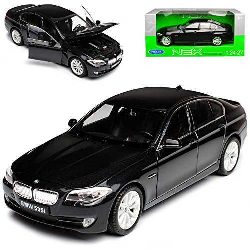 Welly B*M*W 5er F10 535i Limousine Schwarz 2010-2017 1/24 Modell Auto mit individiuellem Wunschkennzeichen von Welly