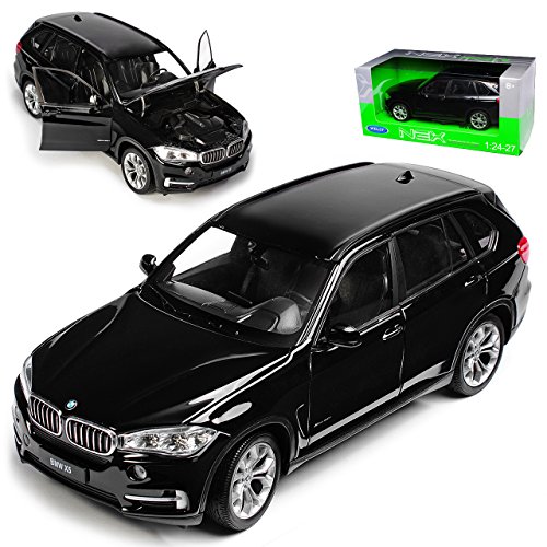 Welly B-M-W X5 F15 SUV Schwarz 3. Generation Ab 2013 1/24 Modell Auto mit individiuellem Wunschkennzeichen von Welly