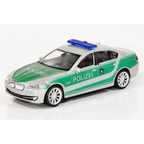 BMW 535i (F10) Polizei Grün Polizeiauto Modellauto Welly 1:34/9 von Welly