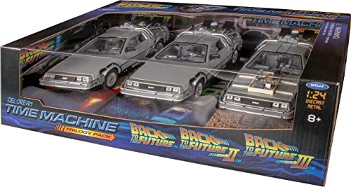 Back to the Future Movie Trilogy DeLorean 3-Pack von Welly