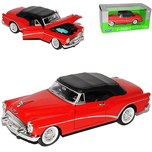 Welly Bui-ck Skylark Cabrio Rot Geschlossen Soft Top 1. Generation 1953-1954 1/24 Modell Auto von Welly