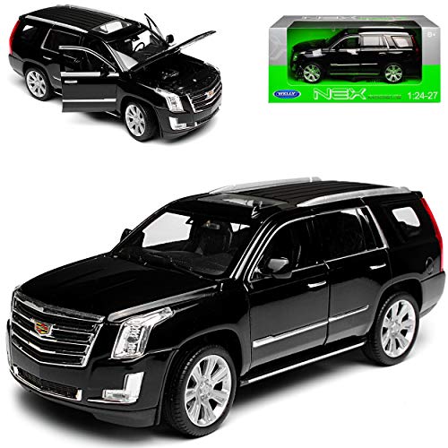 Welly Cadilac Escalade GMTK2XL Schwarz SUV 4. Generation Ab 2014 1/24 Modell Auto von Welly