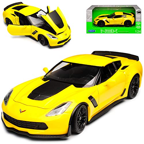 Welly Chevrolet Corvette C7 Z06 Coupe Gelb mit Schwarz Ab 2013 1/24 Modell Auto Welly Chevrolet Corvette C7 Z06 Coupe Gelb mit Schwarz Ab 2013 1/24 Modell Auto von Welly