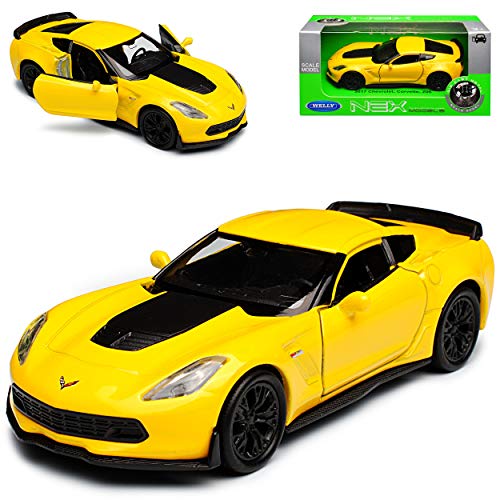 Welly Chevrolet Corvette C7 Z06 Coupe Gelb mit Schwarz Ab 2013 ca 1/43 1/36-1/46 Modell Auto Welly Chevrolet Corvette C7 Z06 Coupe Gelb mit Schwarz Ab 2013 ca 1/43 1/36-1/46 Modell Auto von Welly