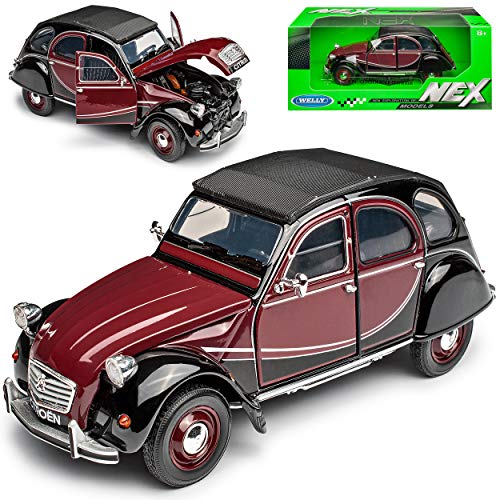 Welly Citroen 2cv Braun Rot Schwarz Charleston 6 Ente 1949-1990 1/24 Modell Auto mit individiuellem Wunschkennzeichen Welly Citroen 2cv Braun Rot Schwarz Charleston 6 Ente 1949-1990 1/24 Modell Auto mit individiuellem Wunschkennzeichen von Welly