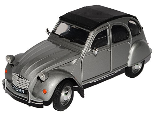 Welly Citroen 2cv Silber Grau 1949-1990 1/24 Modell Auto mit individiuellem Wunschkennzeichen von Welly