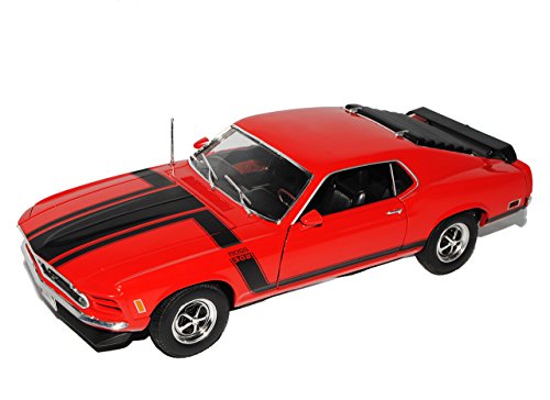 Welly Defekte Verpackung Ford Mustang Boss 302 Rot Coupe 1970 1/18 Modell Auto von Welly