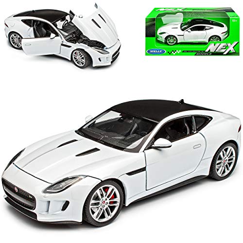 Welly Defekte Verpackung Jaguar F-Type Coupe Weiss Ab 2013 1/24 Modell Auto von Welly