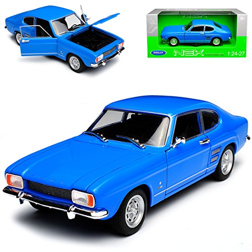 Welly Ford Capri I Coupe Blau 1. Generation 1968-1973 1/24 Modell Auto von Welly
