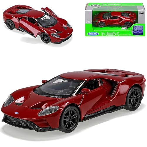 Welly Ford GT Coupe Rot Ab 2017 ca 1/43 1/36-1/46 Modell Auto mit individiuellem Wunschkennzeichen von Welly