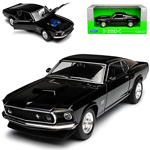 Welly Ford Mustang Boss 429 Coupe Schwarz Typ I 3. Generation 1969-1970 1/24 Modell Auto Welly Ford Mustang Boss 429 Coupe Schwarz Typ I 3. Generation 1969-1970 1/24 Modell Auto von Welly