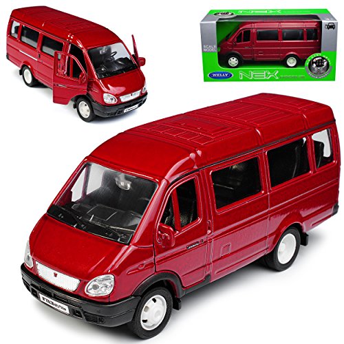 Welly GAZ Gazelle 2705 Transporter Rot 1994-2010 ca 1/43 1/36-1/46 Modell Auto von Welly