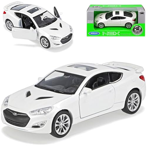Welly Hyundai Coupe Genesis Weiss Ab Facelift 2012 Ab Modell 2008 ca 1/43 1/36-1/46 Modell Auto von Welly