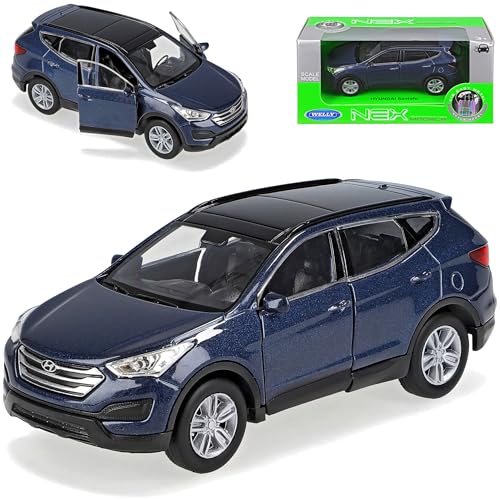 Welly Hyundai Santa Fe Blau Grau Typ DM 3. Generation Ab 2012 ca 1/43 1/36-1/46 Modell Auto von Welly