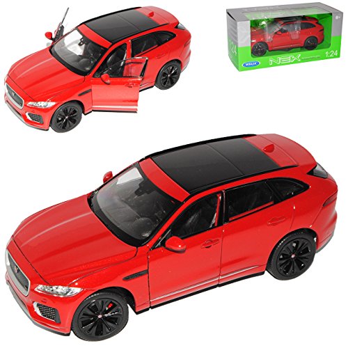 Welly Jaguar F-Pace X761 SUV Rot Ab 2016 1/24 Modell Auto mit individiuellem Wunschkennzeichen von Welly