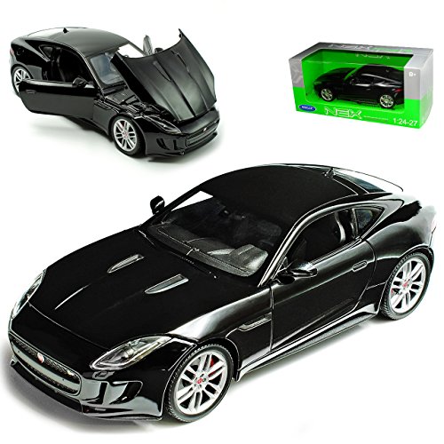 Welly Defekte Verpackung Jaguar F-Type Coupe Schwarz Ab 2013 1/24 Modell Auto von Welly