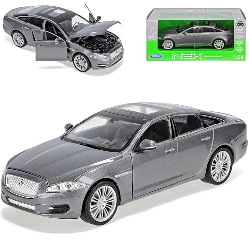 Welly Jaguar XJ X351 Limousine Silber Grau Ab 2009 1/24 Modell Auto von Welly