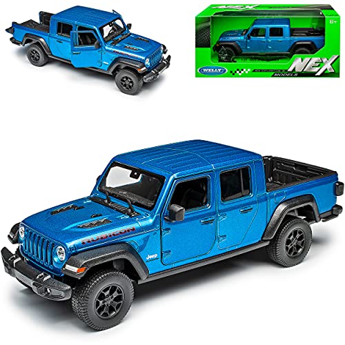 Welly Jep Gladiator JT Wrangler Blau Ab 2019 1/27 1/24 Modell Auto Welly Jep Gladiator JT Wrangler Blau Ab 2019 1/27 1/24 Modell Auto von Welly