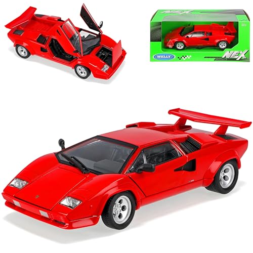 Welly Lamborgihini Countach Coupe Rot Ab 1974-1990 1/24 Modell Auto von Welly