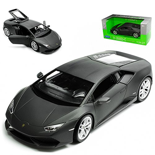 Welly Lamborgihini Huracan Coupe Matt Schwarz LP 610-4 Ab 2014 1/24 Modell Auto von Welly
