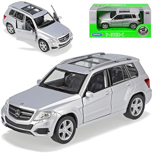 Welly Mercedes-B GLK SUV X204 Silber Ab 2008 Vor Facelift 2012 ca 1/43 1/36-1/46 Modell Auto mit individiuellem Wunschkennzeichen von Welly